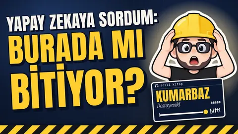 Video kapağı: Yapay zekaya sordum, burada mı bitiyor? Şaşkın maskot ve sesli kitap oynatıcısı.